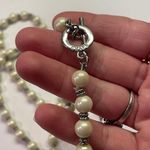 CHAPS Faux Pearl Bead Beaded Silver Tone Necklace Toggle Clasp Photo 10