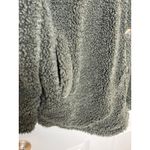 Hem & Thread  Medium Sherpa Shacket Dark Olive Green Warm Cozy Photo 2