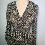 ZARA NWT Animal Print Long Sleeve Dress with ruffle skirt detail size S 8325/311 Photo 8