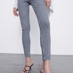 ZARA NEW  Hi-Rise Ankle Length Vintage Skinny Jeans Grey Denim Size 44 US 12 Photo 0