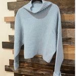 Maeve Anthropologie  Athena Cowl Neck Blue Sweater sz S Photo 1