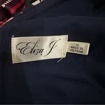 Eliza J  Floral Scuba Sheath Dress Navy Pink Size 10 V-Neck‎ Cap Sleeve Stretch Photo 9