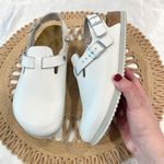 Birkenstock  Tokio Super Grip Leather White Slide On Strap Clog Size EU 39 Photo 1