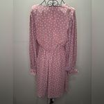Versona  Blush Long Sleeve Polka Dot Dress Photo 5