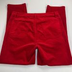 Talbots High Waist Straight Leg Corduroy Jeans Pants Cherry Red Size 14 Photo 2
