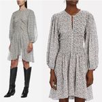 Isabel Marant Étoile Marili Ruched Blouson-Sleeve Dress, Size US4|FR34 New w/Tag Photo 9