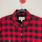 Current/Elliott Current Elliott Red Black Plaid‎ Sherpa Workman Shacket Jacket Size 2/ M Photo 3