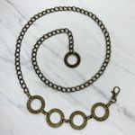 Animal Print Embossed Open Hoop Metal Chain Link Belt Y2K Boho ✨ Gold Photo 1