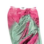 Just Bee Queen Tulum Ombre Tie Dye Green & Pink Ruched Swim‎ Coverup Skirt Sz M Size M Photo 6