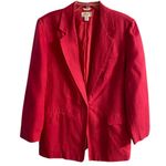 Talbots Pink Blazer Irish Linen Button Up Vintage 14W Photo 0