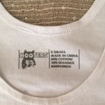 Hooters  Girl Worn Tank from Port Huron Michigan Stretchy Soft White Size XSmall Photo 2
