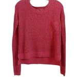 Free People Womens Size XS Sweet Jane Strawberry Pink Crochet Sweater Photo 0