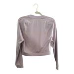 Nike  Dri Fit Neon Stud Lilac Purple Long Sleeve Athletic Workout Crop Top Sz M Photo 3