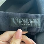 Rag and Bone Simone Slim Pants Size 8 Black White Zipper Ankle Length Photo 3