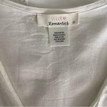 Urban Romantics White Button Up Short Sleeve Blouse Top Minimal Coastal Grandma Cottagecore Chic Photo 6