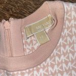 Michael Kors Bodycon Dress Blush Pink MK Logo Preppy XS Stretch Photo 5