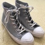 Converse Custom grey high top  with white stitching Photo 0