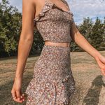 Storia Ditsy Floral Smocked Tank & Skirt Set Photo 0