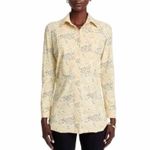 CHIARA BONI Elgah Leopard Lotus Printed Top Size IT 52 US 16 Stretch Photo 7