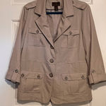 Fenn Wright Manson  Jacket Beige Size L 25" Long x 21" Pit‎ to Pit Photo 0