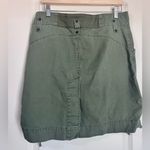Vans  Army Green Drawstring‎ Cinch Embroidered Skull Motif Skirt Y2K Photo 7