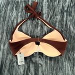 Shade & Shore Women's Brown Halter Bikini Top Size 36D by Shade Shore Photo 1