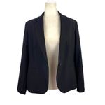 ZARA Single Breasted Black Long Classic Fit Blazer Jacket Shoulder Pads Size 10 Photo 9