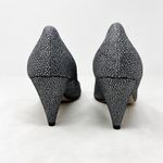 [Jigsaw] London Gray Spotted Print Round Toe Cone Shaped Heels Size 40 US 10 Photo 5