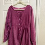 Soft Surroundings  Peplum Jacket Button Front Purple Magenta Plus Size 2X Photo 1