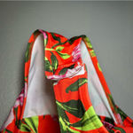 ZARA  Draped Floral Print Plunge V Neck Bodysuit Women’s Size Medium Photo 8