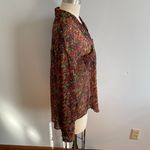 Free People Sheer Floral Print Buttondown Top- Size Medium Photo 6