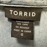 Torrid  Denim Button-Up Shirt Size 0 | Long Sleeve Chambray Top Photo 1