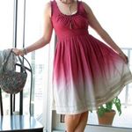 Converse 100% cotton pink cream and gray striped ombré dress size small Photo 0