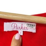 Parker  Krislyn Red Silk Dress Photo 8