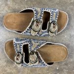 House of Harlow 1960 Women’s 7.5 Beaded Slide Buckle Sandals Rope Espadrille Brown Photo 2