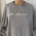 Cinq à Sept cinq a sept FOILED TRIPLE JE TAIME BRANDY PULLOVER. Size L. MSRP $226 Photo 1