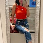 American Eagle  Outfitters Ripped Blue Boyfriend Jeans Photo 10