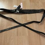 VERO MODA NWT ADA Minnie Two-Tone Patent Black/Pewter Wrap Belt Photo 4