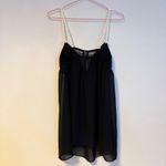 Apt. 9  Chemise Babydoll Built In Bra Lingerie Mini Dress Slip Black White Lace M Photo 2