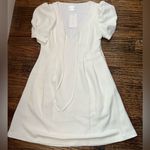 Line and Dot  white dress with puffy sleeves Photo 2