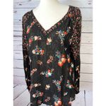 Miss Me  Western Blouse Shirt‎ Medium Long sleeve Western Metallic Floral Viscose Photo 3