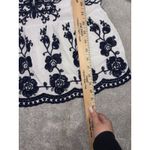 Kindred Anthropologie  Embroidered Floral Butterfly Boho Peasant Top Size S White Photo 5