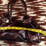 Vampy Whimsygoth Cyber Punk It Girl Baddie Burgundy Red Black Vintage Y2K Leather Shoulder Hand Bag Purse Braided Strap Comes with wallet Great condition Measurement in pics Photo 3