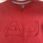 Armani Jeans burgundy logo sweatshirt, cotton crew neck long sleeve top Size undefined Photo 0