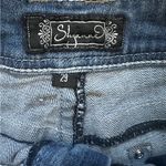 Shyanne  Blue Jean Shorts with White Lace Photo 2