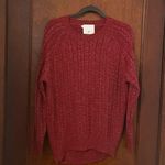 Athleta NWT Crossroads Crew Sweater Red Metallic Size S Photo 2