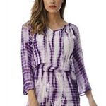Riviera Sun Romper Purple White Tie Dye Gauzy Lightweight Small NWT New with Tag Photo 0