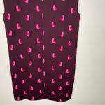 Loft  Smitten Kitten Kitty Cat Shift Mini Dress in size M. Maroon Pink Cats Photo 4
