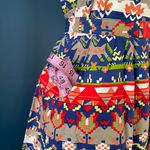 Vintage 70s Norwegian Printed Poplin Shirt Skirt Set Multiple Size XS Photo 3