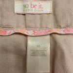 Sigrid Olsen  So Be It 100% Linen Khaki Wide Leg High Rise Women’s Sz 10 Pants Photo 3